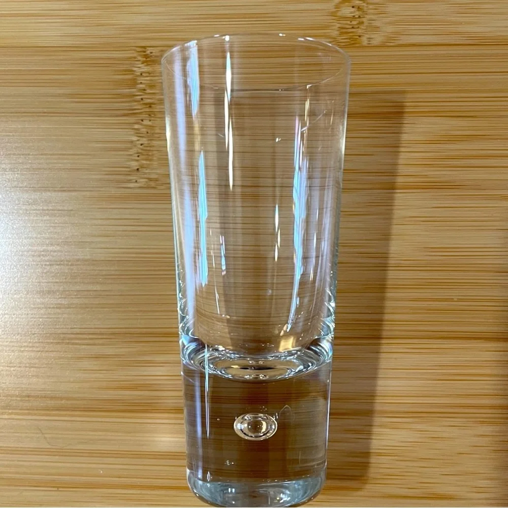 Kosta Boda Pipi double shot glasses, set of 3, heavy bottom with bubble, vintage
